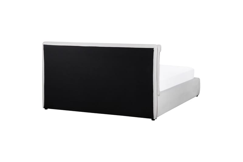 Braylon Sengeramme 160x200 cm i Fløyel med Oppbevaring og Sengegavl - Hvit - Møbler - Senger - Sengeramme & sengestamme