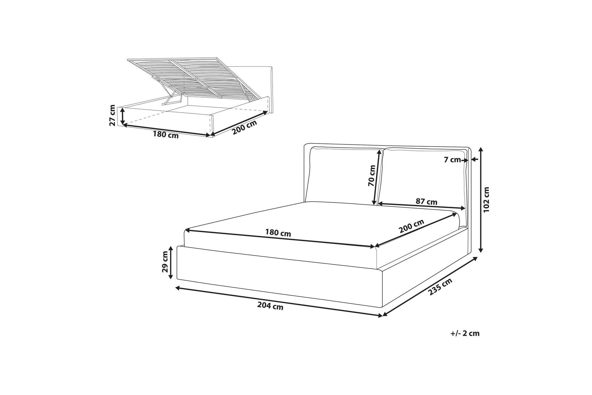 Braylon Sengramme 180x200 cm - Grønn - Møbler - Senger - Sengeramme & sengestamme