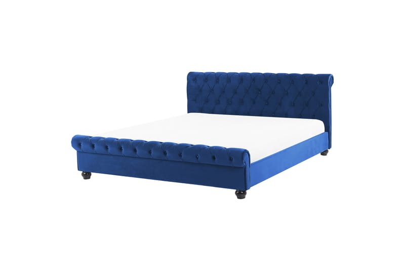 Bronson Sengramme 180x200 cm - Blå/Mørkt tre - Møbler - Senger - Vannsenger