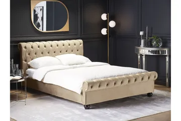 Bronson Vannseng 180x200 cm - Beige/Mørkt tre - Møbler - Senger - Vannsenger