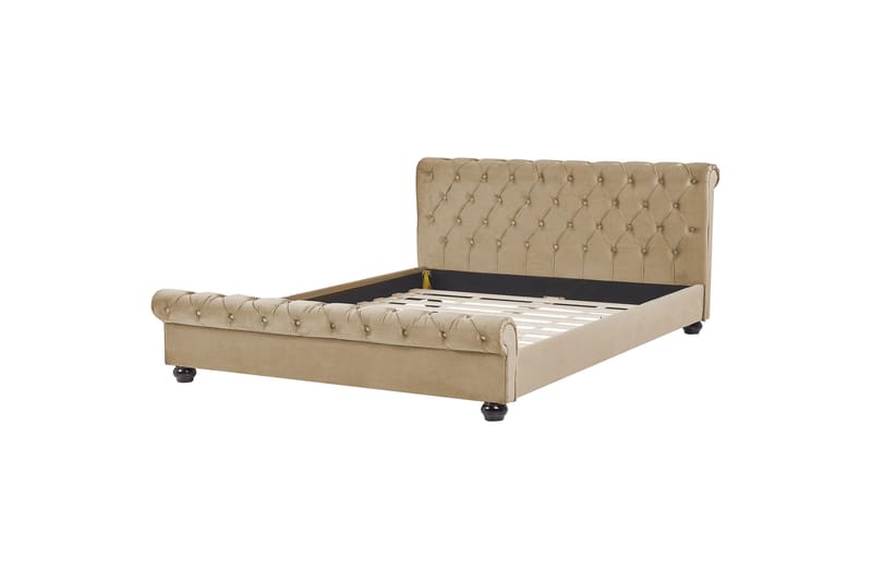 Bronson Vannseng 180x200 cm, Beige/Mørkt tre