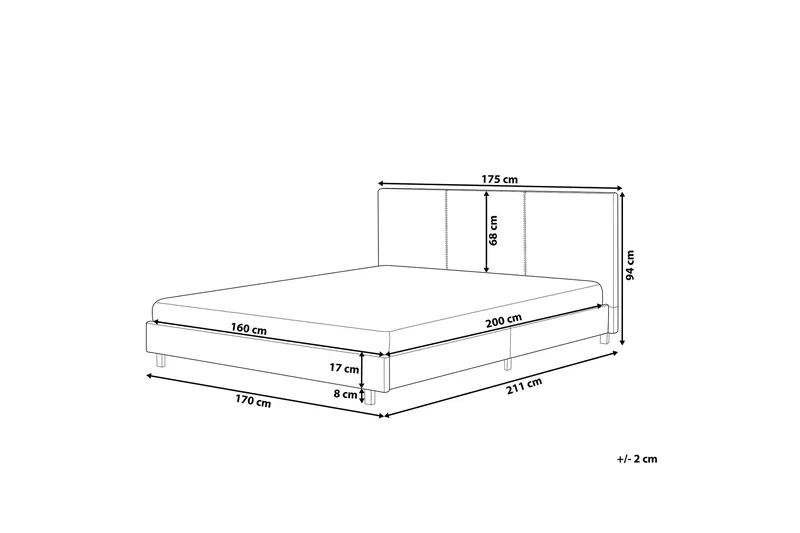 Brook Vannseng 160x200 cm - Beige/Svart - Møbler - Senger - Vannsenger
