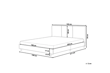 Brook Vannseng 180x200 cm - Beige/Svart - Møbler - Senger - Vannsenger