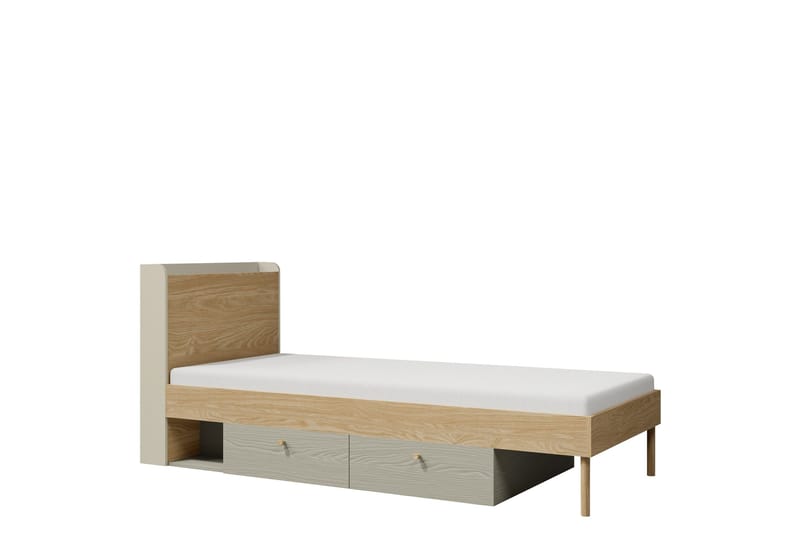 Buhan Sengeramme 90x200 cm - Beige / Brun - Møbler - Senger - Sengeramme & sengestamme