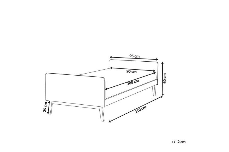 Burt Sengramme 90x200 cm - Rosa - Møbler - Senger - Sengeramme & sengestamme