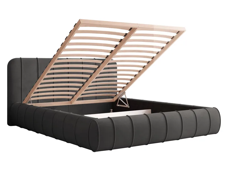 Calrosin Sengeramme 120x200 cm med Oppbevaring - Beige - Møbler - Senger - Sengeramme & sengestamme