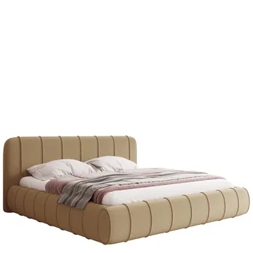 Calrosin Sengeramme 120x200 cm med Oppbevaring - Mørk beige - Møbler - Senger - Sengeramme & sengestamme