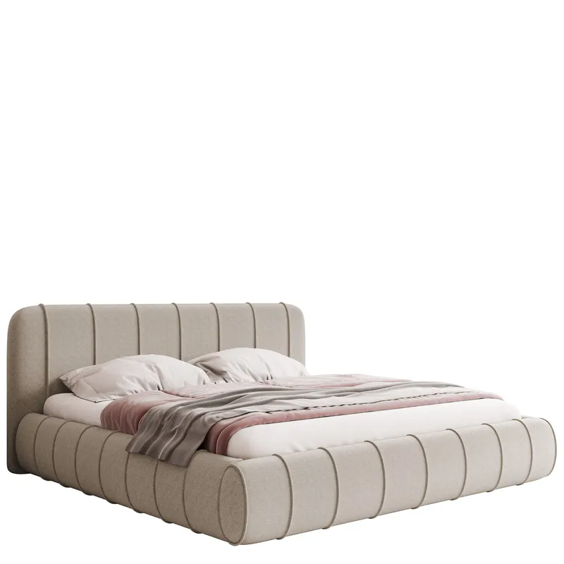 Calrosin Sengeramme 140x200 cm med Oppbevaring, Beige