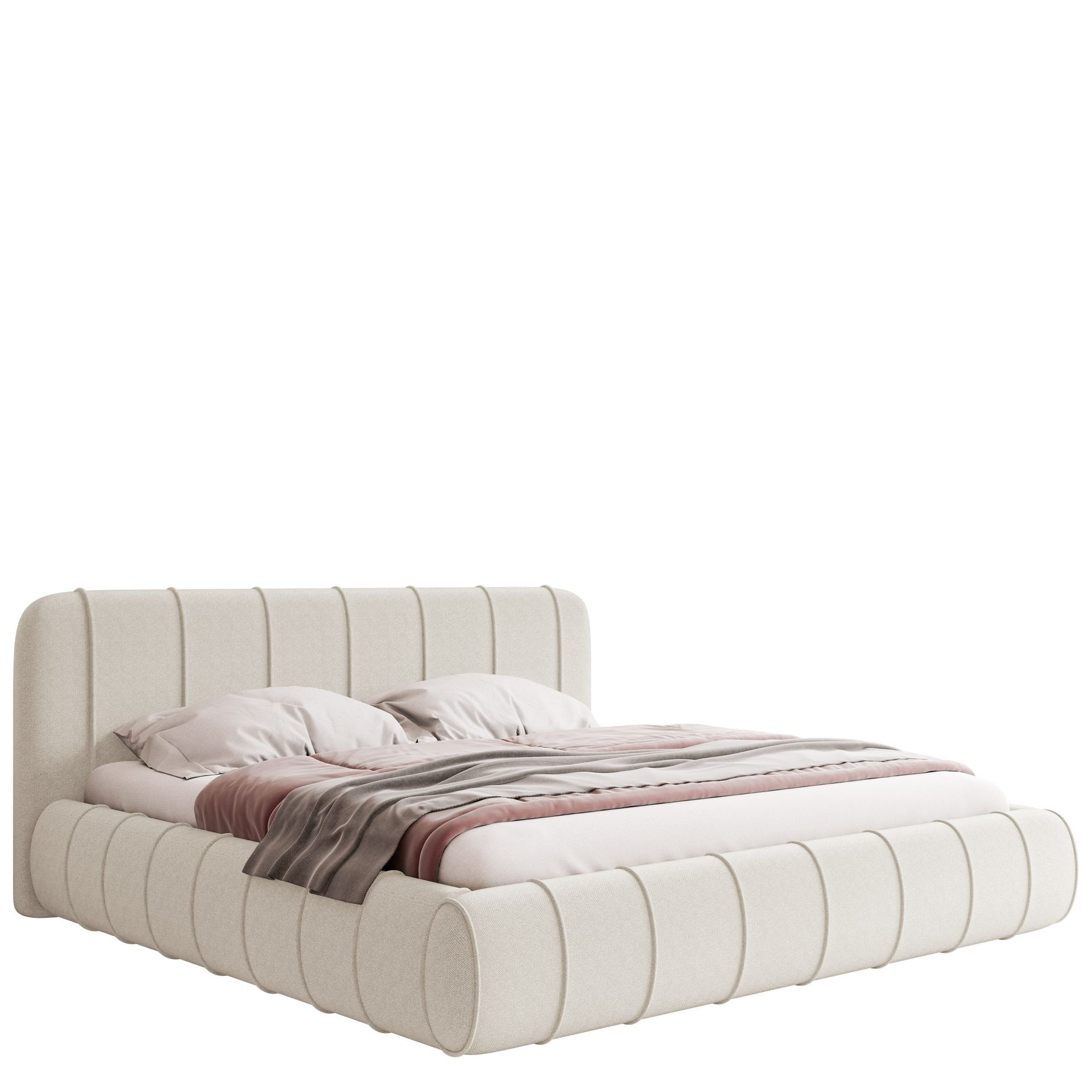 Calrosin Sengeramme 160x200 cm med Oppbevaring - Hvit