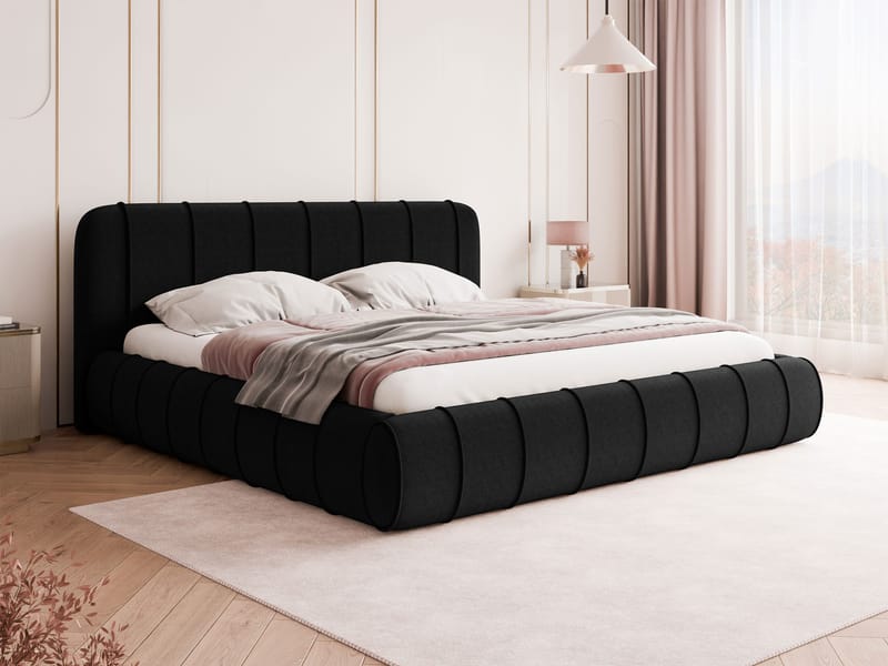 Calrosin Sengeramme 160x200 cm med Oppbevaring - Svart - Møbler - Senger - Sengeramme & sengestamme