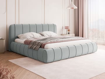 Calrosin Sengeramme 180x200 cm med Oppbevaring - Lys grå - Møbler - Senger - Sengeramme & sengestamme