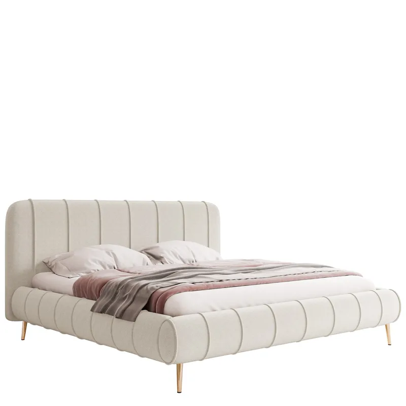 Calrosin Sengeramme med Ben 140x200 cm med Oppbevaring, Hvit