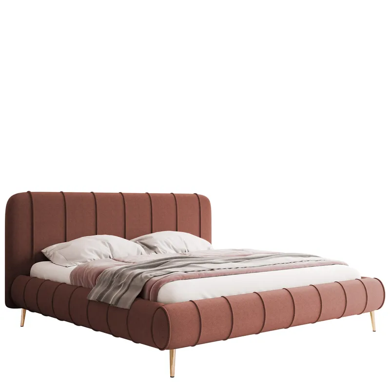 Calrosin Sengeramme med Ben 140x200 cm med Oppbevaring, Rosa