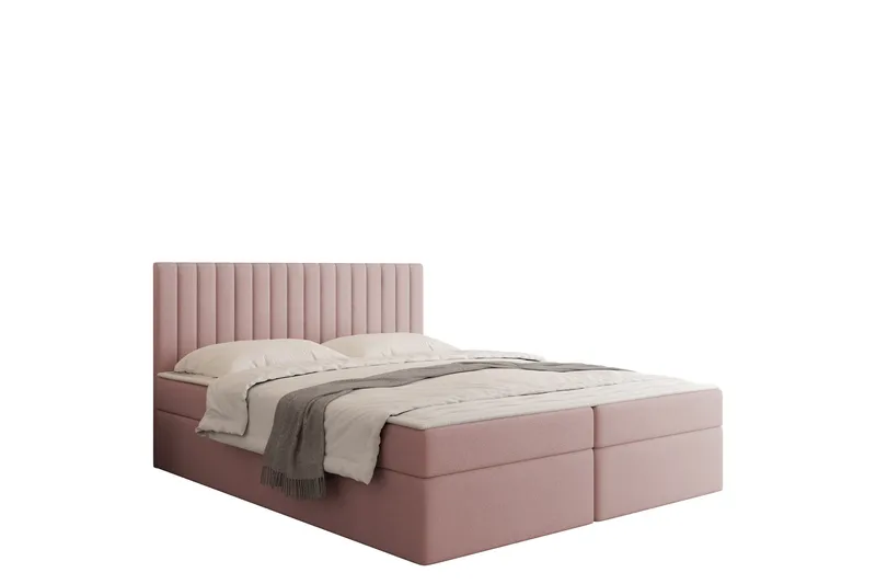 Calrosor Sengepakke Kontinentalseng med Oppbevaring 160x200 cm - Rosa - Møbler - Senger - Komplett sengepakke