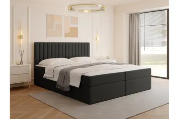 Calrosor Sengepakke Kontinentalseng med Oppbevaring 160x200 cm - Svart - Møbler - Senger - Komplett sengepakke