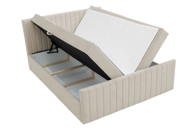 Calrosor Sengepakke Kontinentalseng med Oppbevaring 180x200 cm - Beige - Møbler - Senger - Komplett sengepakke