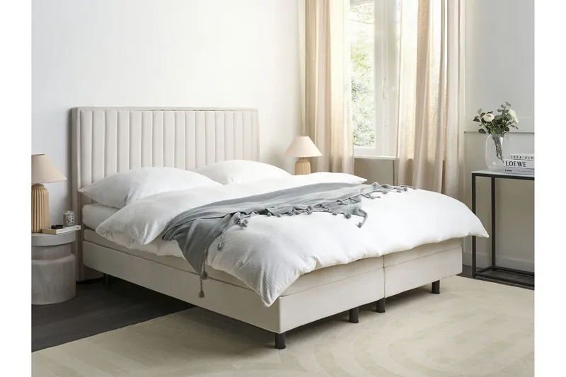 Carleigh Sengramme 160x200 cm - Beige - Møbler - Senger - Dobbeltsenger