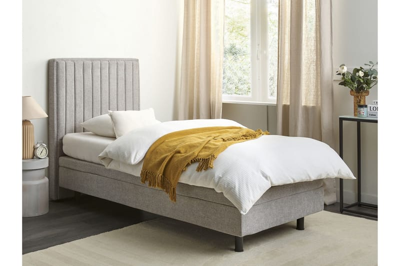 Carleigh Sengramme 90x200 cm - Grå - Møbler - Senger - Enkeltsenger