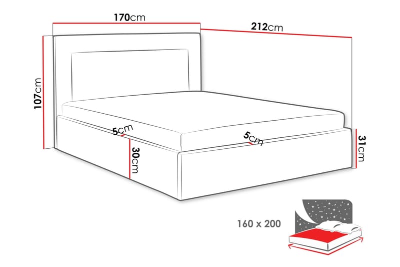 Carve Oppbevaringsseng - Brun - Møbler - Senger - Sengeramme & sengestamme