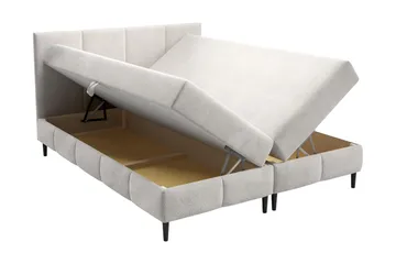 Celestine Oppbevaringsseng 160x200 cm - Hvit - Møbler - Senger - Seng med oppbevaring