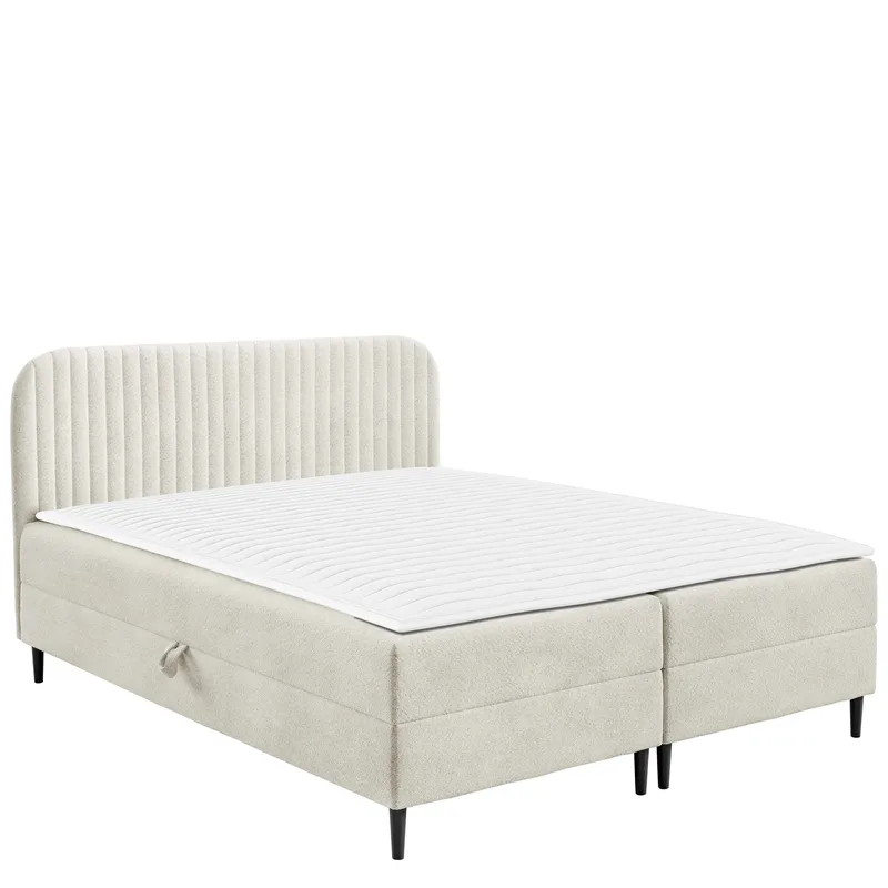 Celestine Oppbevaringsseng 160x200 cm - Hvit - Møbler - Senger - Komplett sengepakke