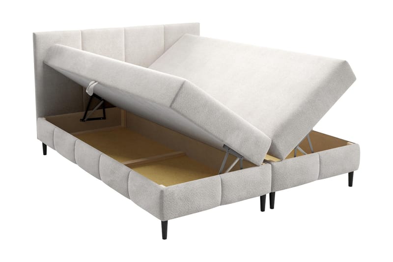 Celestine Oppbevaringsseng 200x200 cm - Beige - Møbler - Senger - Komplett sengepakke