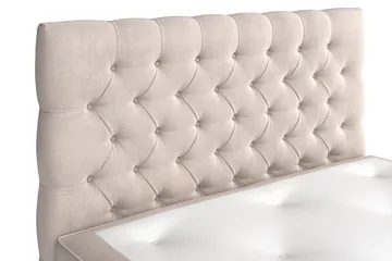 Celine Komplett Sengpakke 120x200 cm - Beige / Fløyel - Møbler - Senger - Kontinentalsenger