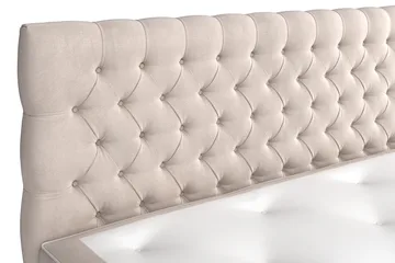 Celine Komplett Sengpakke 180x200 cm - Beige / Fløyel - Møbler - Senger - Komplett sengepakke