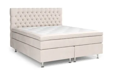 Celine Komplett Sengpakke 180x200 cm - Beige / Fløyel - Møbler - Senger - Komplett sengepakke