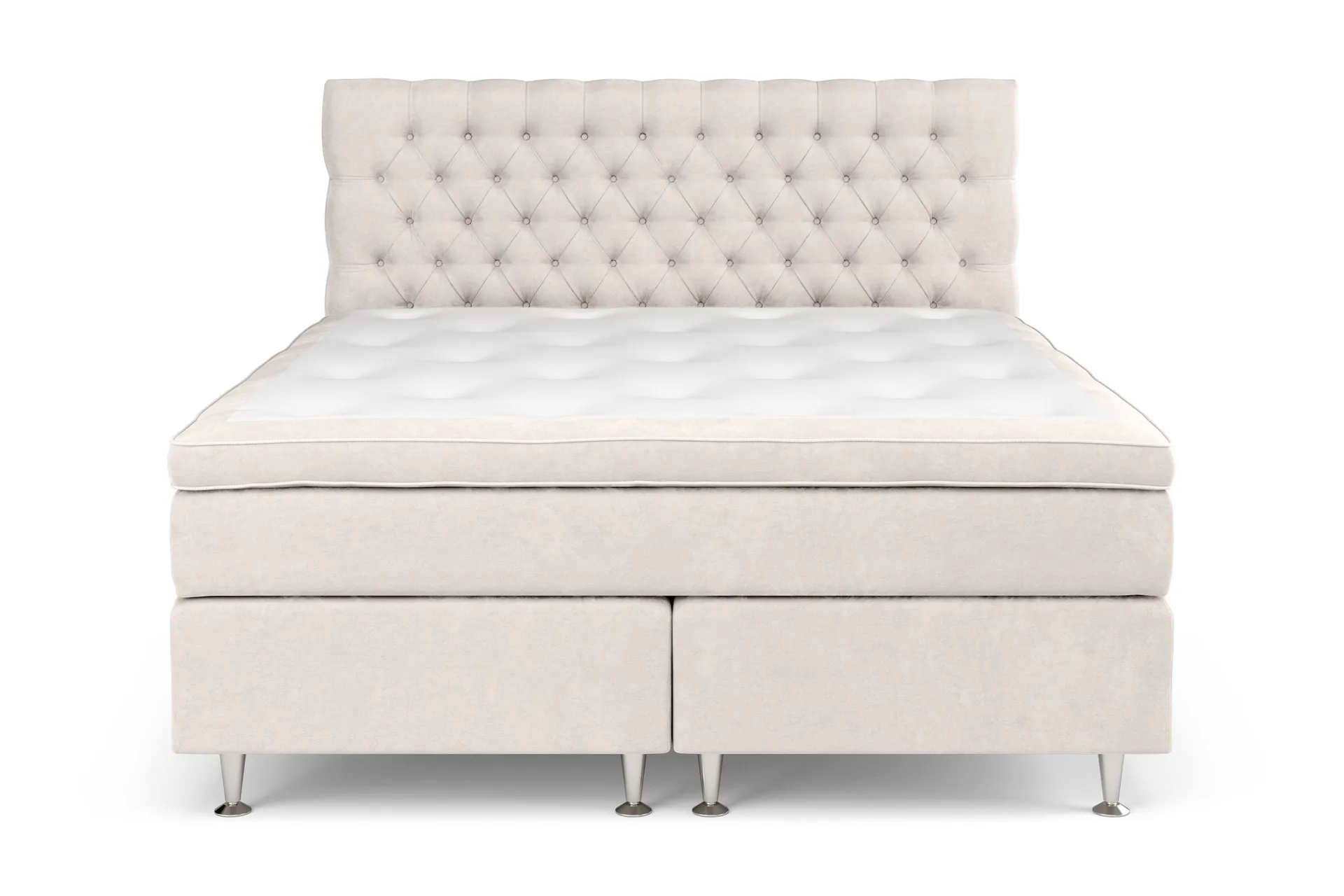 Celine Komplett Sengpakke Kontinentalseng 180x200 cm - Beige / Fløyel