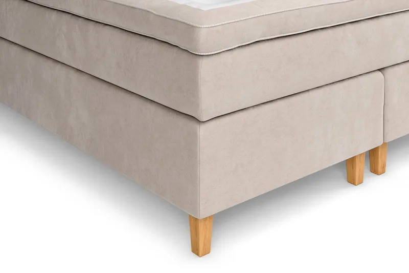 Celine Kontinentalseng 160x200 cm - Beige/Fløyel - Møbler - Senger - Kontinentalsenger