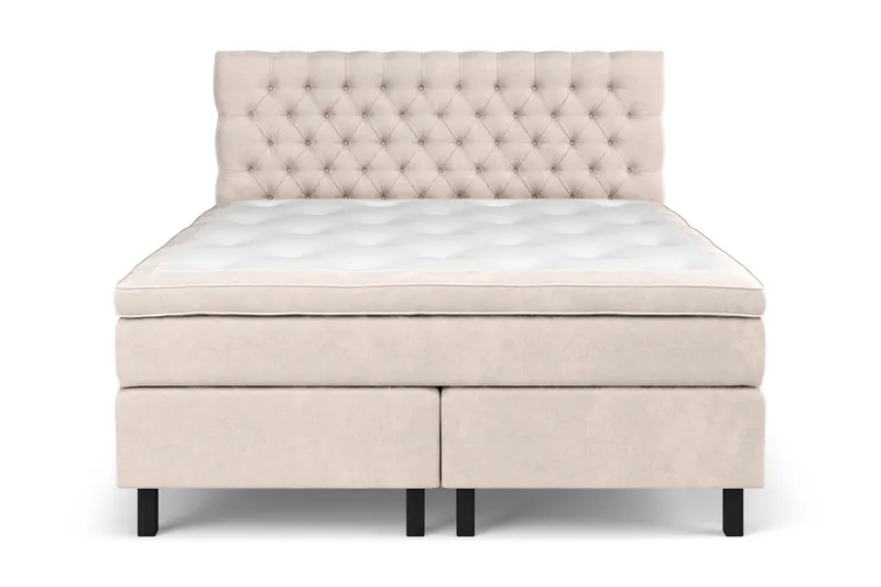 Celine Kontinentalseng 180x200 cm - Beige/Fløyel - Møbler - Senger - Komplett sengepakke