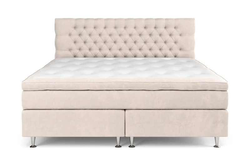 Celine Kontinentalseng 210x210 cm, Beige/Fløyel