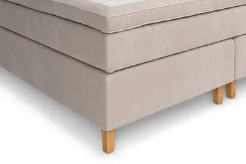 Celine Kontinentalseng 210x210 cm - Beige/Fløyel - Møbler - Senger - Komplett sengepakke
