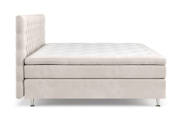 Celine Kontinentalseng 210x210 cm - Beige/Fløyel - Møbler - Senger - Komplett sengepakke
