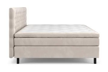 Celine Sengepakke 210x210 cm - Beige/Fløyel - Møbler - Senger - Komplett sengepakke
