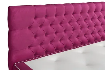 Celine Sengepakke 210x210 cm - Rosa/Fløyel - Møbler - Senger - Komplett sengepakke