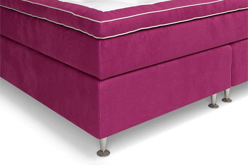 Celine Sengepakke 210x210 cm - Rosa/Fløyel - Møbler - Senger - Komplett sengepakke