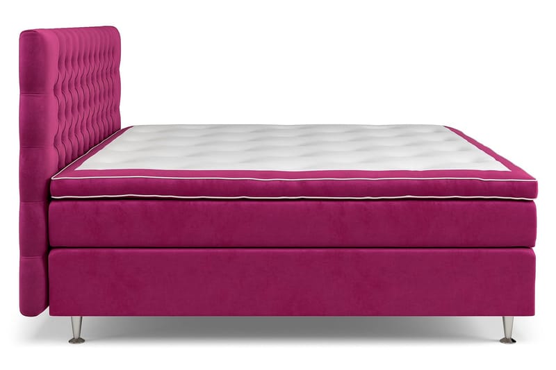 Celine Sengepakke 210x210 cm - Rosa/Fløyel - Møbler - Senger - Komplett sengepakke