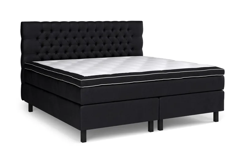 Celine Sengepakke 210x210 cm - Svart/Fløyel - Møbler - Senger - Kontinentalsenger