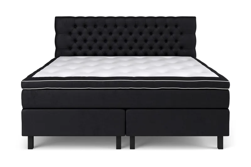 Celine Sengepakke 210x210 cm - Svart/Fløyel - Møbler - Senger - Kontinentalsenger