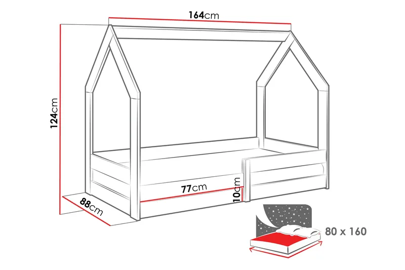 Cenon Sengeramme 80x160 cm - Brun - Møbler - Senger - Sengeramme & sengestamme
