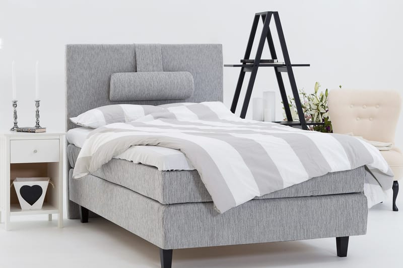 Charleston Komplett Sengepakke 120x200 Lysegrå - Møbler - Senger - Komplett sengepakke