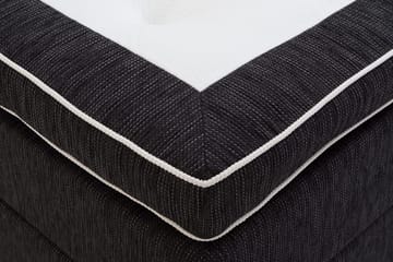Charleston kontinentalseng 140x200 fast polyeterskum - Svart - Møbler - Senger - Kontinentalsenger