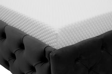 Chesterfield Komplett Sengpakke Sengeramme med Madrass 160x200 cm - Svart - Møbler - Senger - Komplett sengepakke