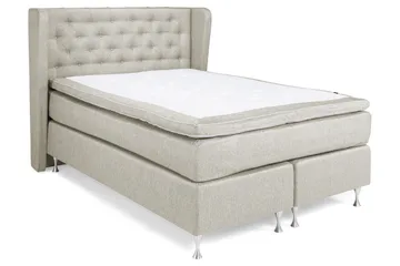 Cloud Komplett Sengepakke 140x200 - Sider Beige/Hvit - Møbler - Senger - Komplett sengepakke