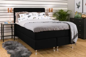 Cloud Komplett Sengepakke 140x200 - Sider Svart/Hvit - Møbler - Senger - Komplett sengepakke