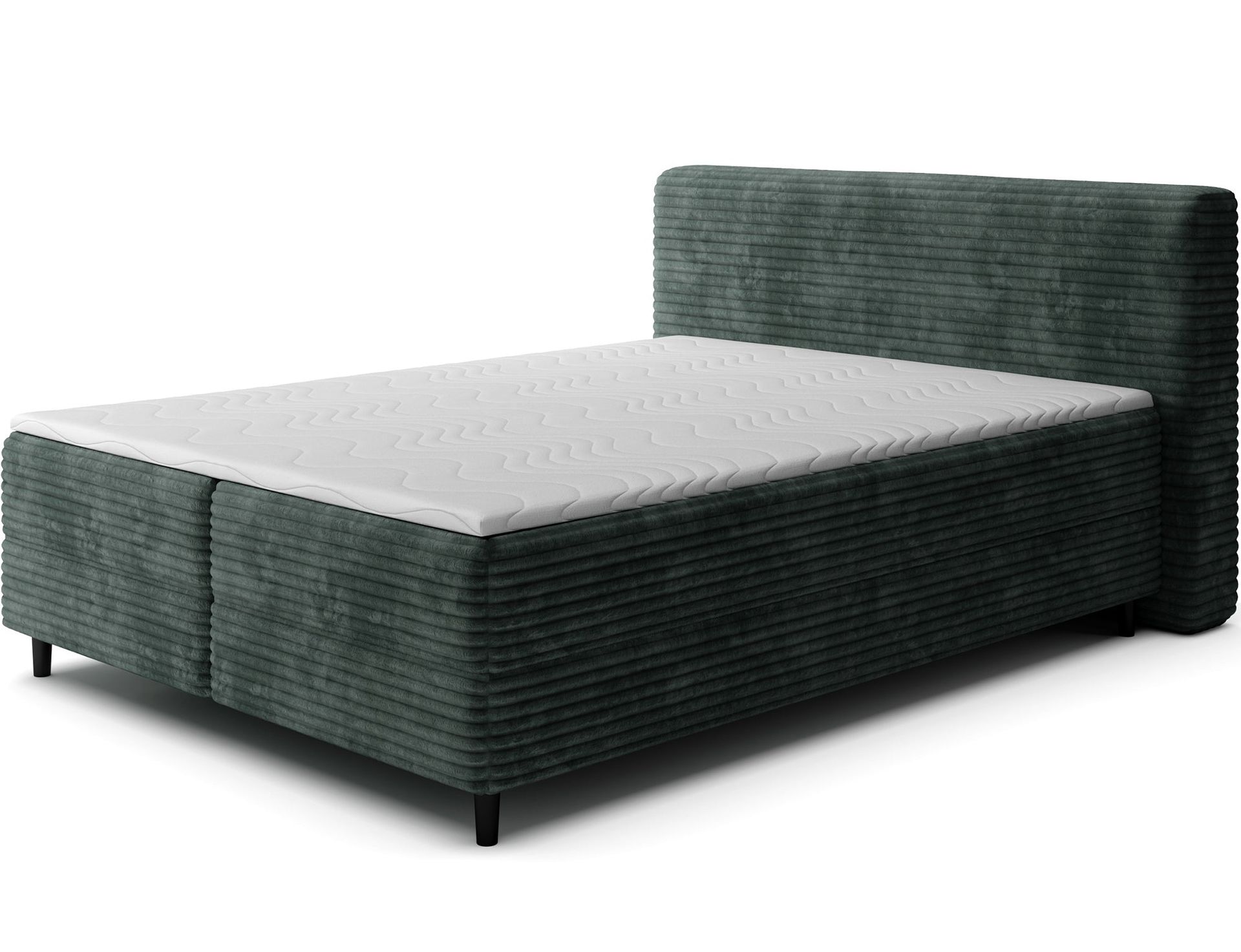 Cortiko sengesett kontinentalseng med oppbevaring 180x200 cm - svart