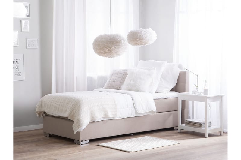 Denae Kontinentalseng 90x200 cm - Beige/Sølv - Møbler - Senger - Enkeltsenger