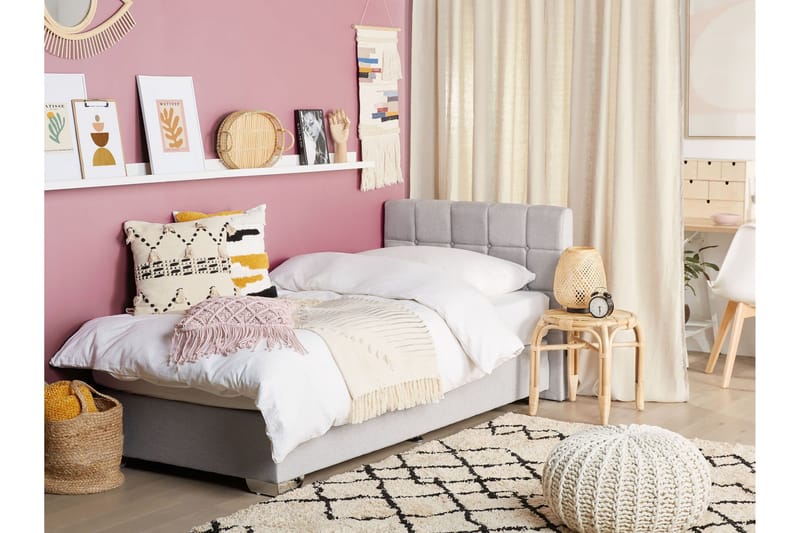 Denae Kontinentalseng 90x200 cm - Grå/Sølv - Møbler - Senger - Enkeltsenger